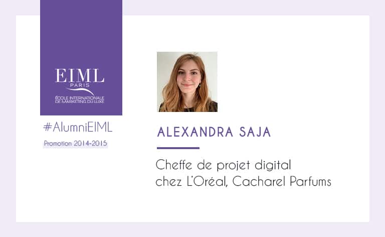 Alexandra, alumni de l'EIML Paris